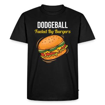 Joueur de Dodgeball Entraîneur Sports d’équipe Burger Drôle - T-shirt Premium bio Homme - noir - Devant - Nico (187cm)