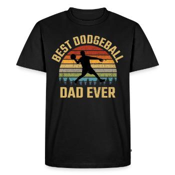 Dodgeball Dad Team Sports Vintage Rétro - T-shirt Premium bio Homme - noir - Devant - Nico (187cm)