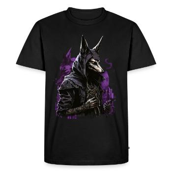 Le cadeau futuriste du Dieu des morts d’Anubi - T-shirt Premium bio Homme - noir - Devant - Nico (187cm)