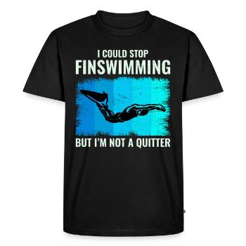 Nageoires Nageoire Nageur Natation Sports nautiques - T-shirt Premium bio Homme - noir - Devant - Nico (187cm)