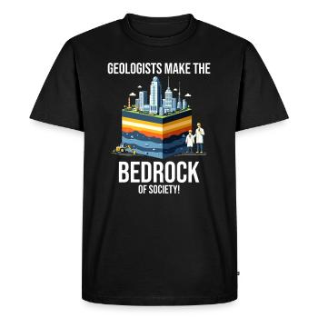 Géologues : le fondement de la société, géologique - T-shirt Premium bio Homme - noir - Devant - Nico (187cm)