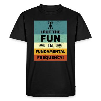 Fun with the Fundamental Frequency Ham Radio - Men's Premium Organic T-Shirt - black - Front - Nico (187cm)