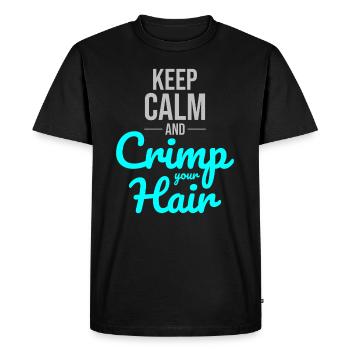Sertir vos cheveux : embrassez la nostalgie et le style des années 80 - T-shirt Premium bio Homme - noir - Devant - Nico (187cm)