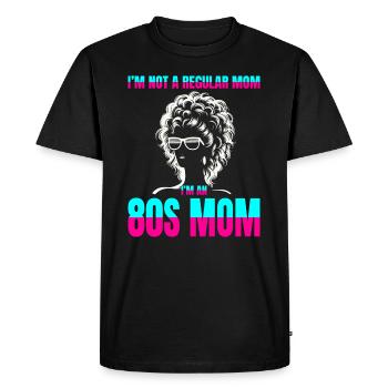 Iconic '80s Mom Silhouette: Big Hair, Bigger Style - Men's Premium Organic T-Shirt - black - Front - Nico (187cm)