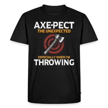 Axe-pect le bûcheron lanceur de hache inattendu - T-shirt Premium bio Homme - noir - Devant - Nico (187cm)