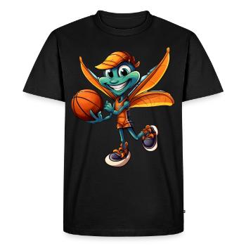 Libellule de basket-ball - T-shirt Premium bio Homme - noir - Devant - Nico (187cm)