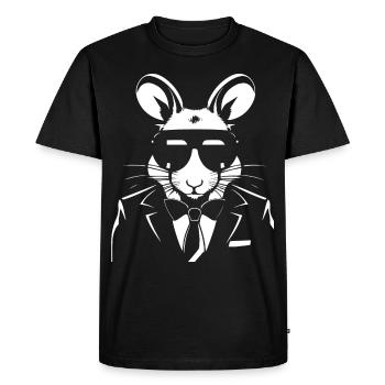 Drôle de rats fantaisie avec des lunettes de soleil Rat de compagnie - T-shirt Premium bio Homme - noir - Devant - Nico (187cm)