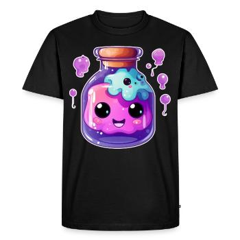 Cute Kawaii Potion - Men's Premium Organic T-Shirt - black - Front - Nico (187cm)