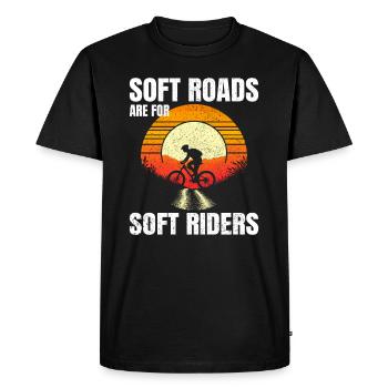 Gravier pittoresque Lever du soleil Routes molles Pas pour nous - T-shirt Premium bio Homme - noir - Devant - Nico (187cm)