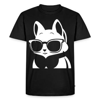 Drôle d’écureuil portant des lunettes de soleil écureuils - T-shirt Premium bio Homme - noir - Devant - Nico (187cm)
