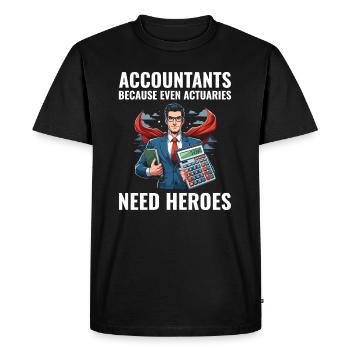 Accountant Accounting Bookkeeping Finance Funny - Men's Premium Organic T-Shirt - black - Front - Nico (187cm)