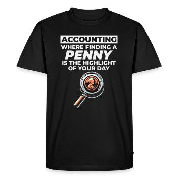 Accountant Accounting Bookkeeping Finance Funny - Men's Premium Organic T-Shirt - black - Front - Nico (187cm)