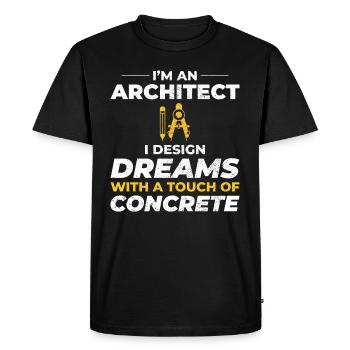 Architect Dreams Concrete Design Construction - Men's Premium Organic T-Shirt - black - Front - Nico (187cm)