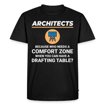 Architect Drafting Table Construction Architecture - Men's Premium Organic T-Shirt - black - Front - Nico (187cm)