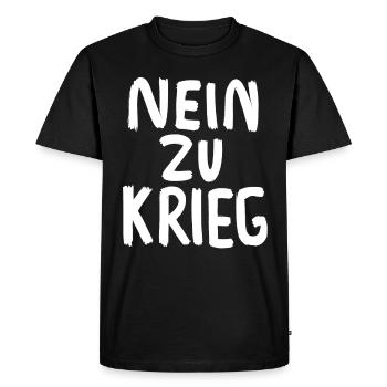 NON À LA GUERRE - OUI LA PAIX - T-shirt Premium bio Homme - noir - Devant - Nico (187cm)