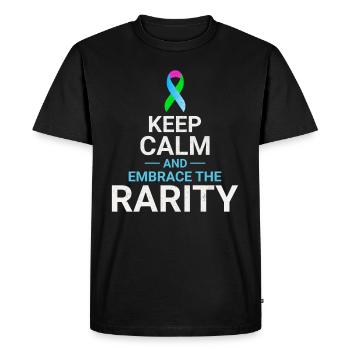 Rare Disease Awareness Embrace the Rarity - Men's Premium Organic T-Shirt - black - Front - Nico (187cm)