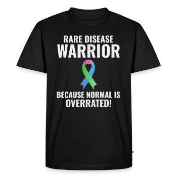 Rare Disease Warrior Empowering Awareness - Men's Premium Organic T-Shirt - black - Front - Nico (187cm)