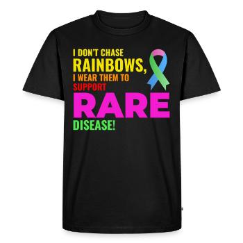 Le soutien arc-en-ciel aux maladies rares sensibilise le public - T-shirt Premium bio Homme - noir - Devant - Nico (187cm)