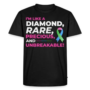 Diamond Like Rare Disease se démarque par la sensibilisation - T-shirt Premium bio Homme - noir - Devant - Nico (187cm)