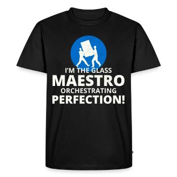 Glazier Window Glass Fitting Fitter Glasswork - Men's Premium Organic T-Shirt - black - Front - Nico (187cm)