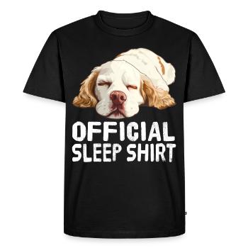 Chemise de nuit officielle Clumber Clumber Spaniel - T-shirt Premium bio Homme - noir - Devant - Nico (187cm)