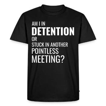 Travail Mèmes Bureau-Humour Lieu De Travail Drôle - T-shirt Premium bio Homme - noir - Devant - Nico (187cm)
