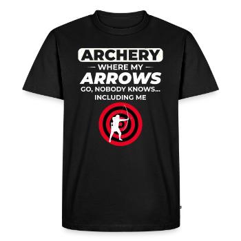 Archery Targets Archer Bullseye Shooting Sport - Men's Premium Organic T-Shirt - black - Front - Nico (187cm)
