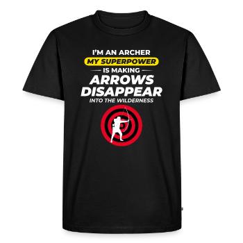 Archery Targets Archer Bullseye Shooting Sport - Men's Premium Organic T-Shirt - black - Front - Nico (187cm)