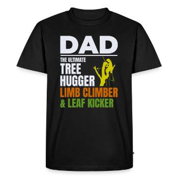 Arborist Dad Tree Surgeon Climber Climbing Trimmer - Men's Premium Organic T-Shirt - black - Front - Nico (187cm)