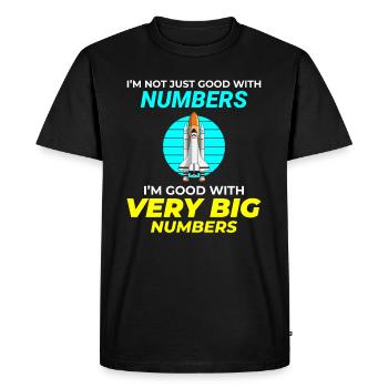 Aerospace Engineer Astronautical Rocket Scientist - Men's Premium Organic T-Shirt - black - Front - Nico (187cm)