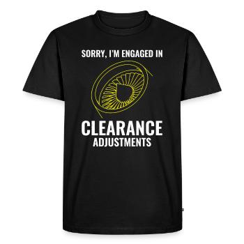 Jet Engine Aircraft Mechanic Aviation Technician - Men's Premium Organic T-Shirt - black - Front - Nico (187cm)