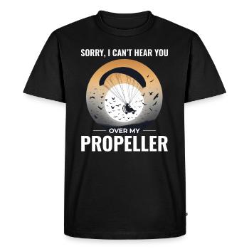 Paramotor Pilot Paramotoring Powered Paraglider - Men's Premium Organic T-Shirt - black - Front - Nico (187cm)