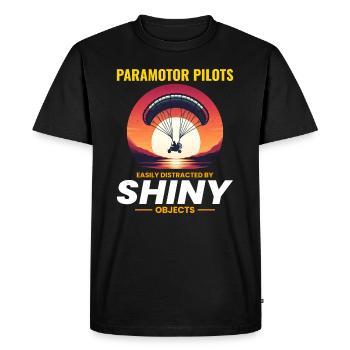 Paramotor Pilot Paramotoring Powered Paraglider - Men's Premium Organic T-Shirt - black - Front - Nico (187cm)