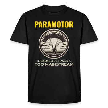 Paramotor Pilot Paramotoring Powered Paraglider - Men's Premium Organic T-Shirt - black - Front - Nico (187cm)
