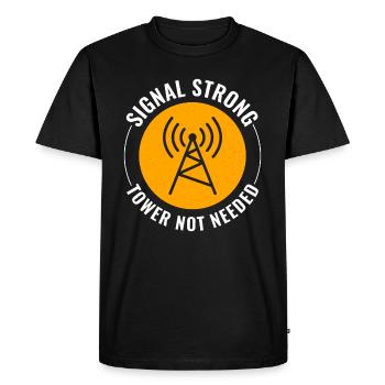 Amateur Ham Radio Operator Radio Waves Frequency - Men's Premium Organic T-Shirt - black - Front - Nico (187cm)