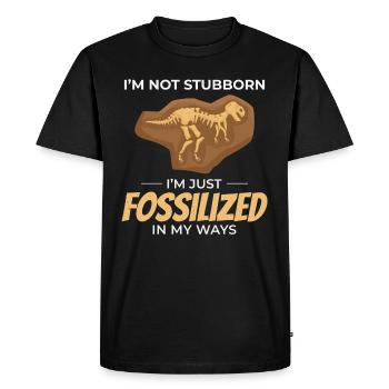 Chasse aux fossiles Paléontologie Géologie de collection - T-shirt Premium bio Homme - noir - Devant - Nico (187cm)