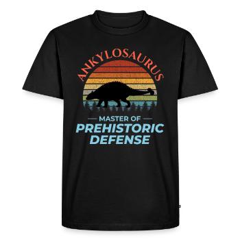 Ankylosaure Dinosaure Dino Paléontologue Fossile - T-shirt Premium bio Homme - noir - Devant - Nico (187cm)