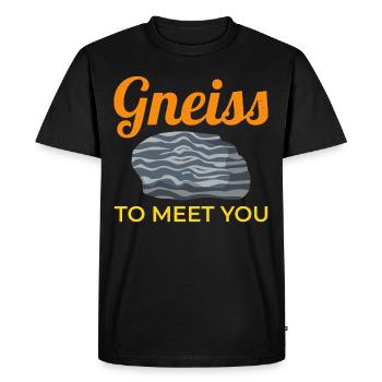 Gneiss cristal minéral collection roche chasse - T-shirt Premium bio Homme - noir - Devant - Nico (187cm)