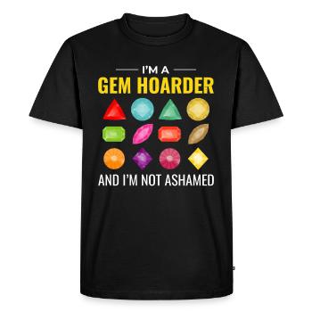 Collectionneur de cristaux Roche Chasse Minéral Collectionneur - T-shirt Premium bio Homme - noir - Devant - Nico (187cm)