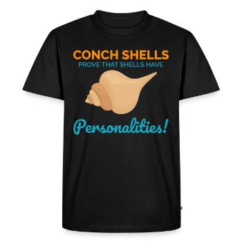 Conque Coquillages Collector Beachcomber Coquillage - T-shirt Premium bio Homme - noir - Devant - Nico (187cm)