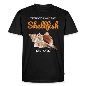 Conch Seashells Collector Beachcomber Shellfish - Men's Premium Organic T-Shirt - black - Front - Nico (187cm)
