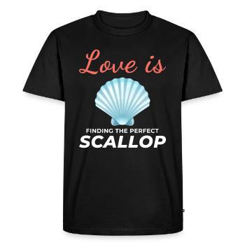 Scallop Seashells Collector Beachcomber Shellfish - Men's Premium Organic T-Shirt - black - Front - Nico (187cm)