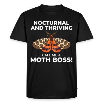 Papillon de nuit Animal Insect Collectionneur Entomologie - T-shirt Premium bio Homme - noir - Devant - Nico (187cm)