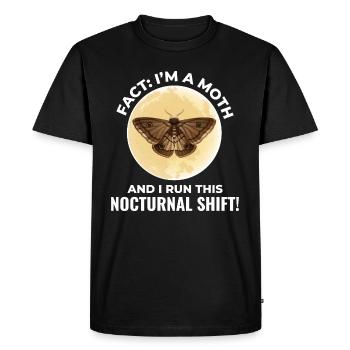 Papillon de nuit Animal Insect Collectionneur Entomologie - T-shirt Premium bio Homme - noir - Devant - Nico (187cm)