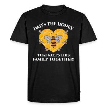 Honeybee Dad Beekeeper Apiculture Insect Collector - T-shirt Premium bio Homme - noir - Devant - Nico (187cm)