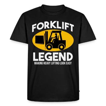 Forklift Operator Heavy Equipment Driver Humor - Men's Premium Organic T-Shirt - black - Front - Nico (187cm)