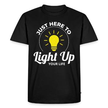 Électricien Humour Technicien électricien Ingénieur - T-shirt Premium bio Homme - noir - Devant - Nico (187cm)