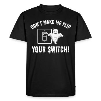 électricien Halloween interrupteur humour Spooky Design - T-shirt Premium bio Homme - noir - Devant - Nico (187cm)