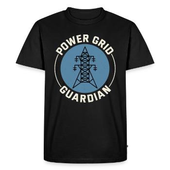 Lineman Power Grid Guardian Héros du travail en électricité - T-shirt Premium bio Homme - noir - Devant - Nico (187cm)