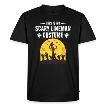 Costume de monteur de ligne effrayant Halloween Power Line Design - T-shirt Premium bio Homme - noir - Devant - Nico (187cm)